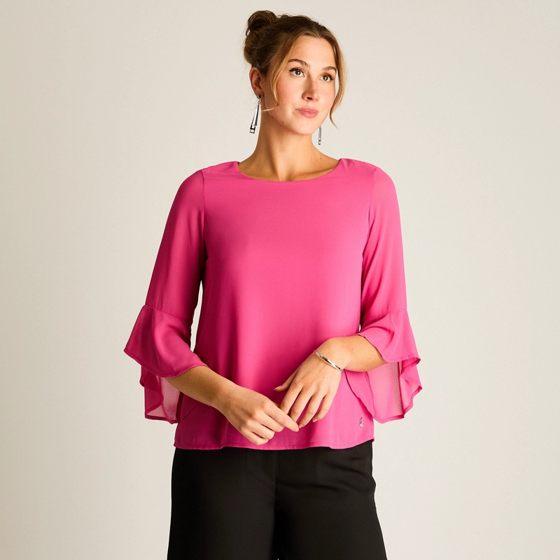 TUNICA BRILLO DE FIESTA FUCSIA - 1