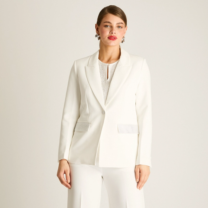 BLAZER CRUDO DE FIESTA CON FORRO - 1