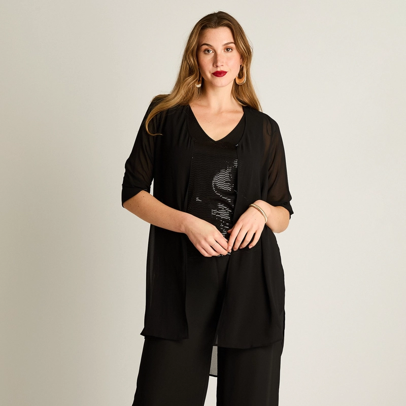 TWIN SET NEGRO CON BRILLOS - 1
