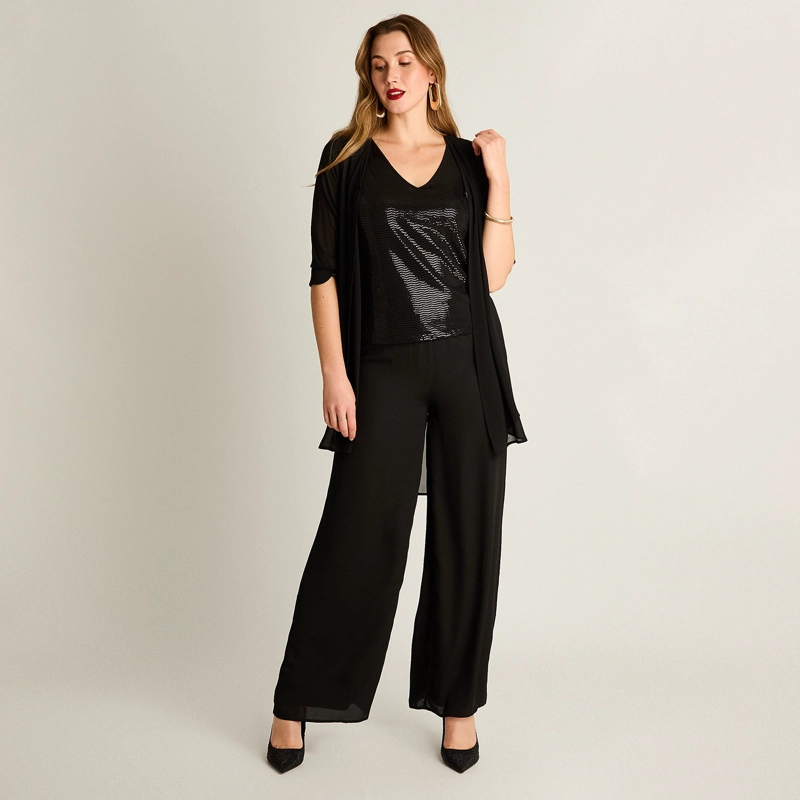TWIN SET NEGRO CON BRILLOS - 4