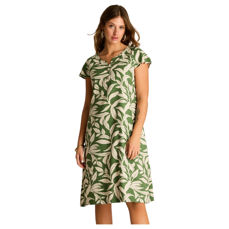 VESTIDO MIDI VERDE CALCE HOLGADO - 1