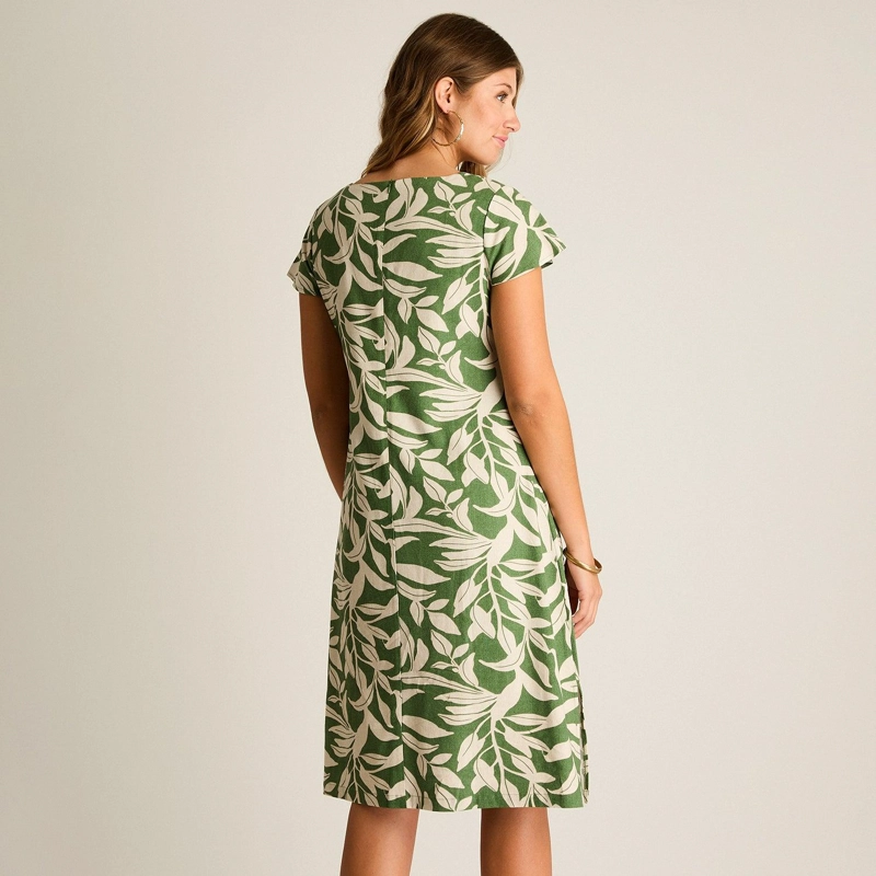 VESTIDO MIDI VERDE CALCE HOLGADO - 2