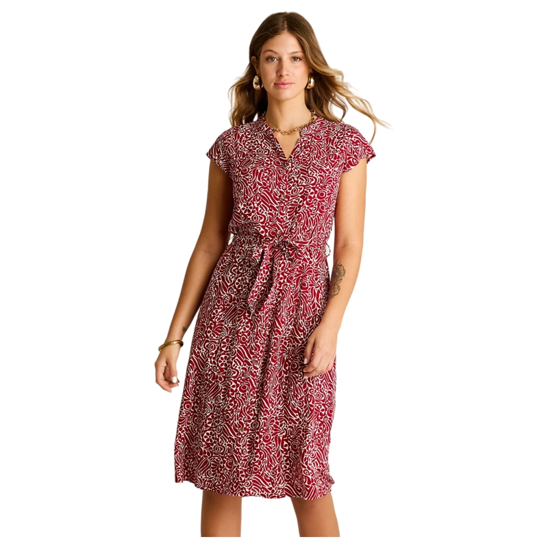 VESTIDO MIDI ROJO – FRESCO LIVIANO Y CON CALCE NORMAL - 1