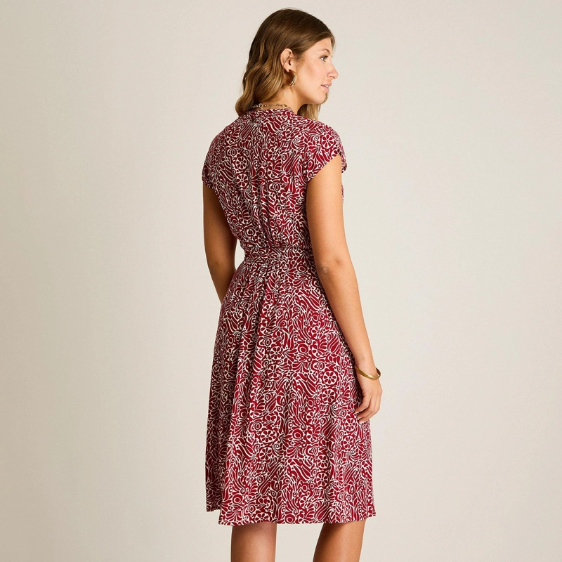 VESTIDO MIDI ROJO – FRESCO LIVIANO Y CON CALCE NORMAL - 2