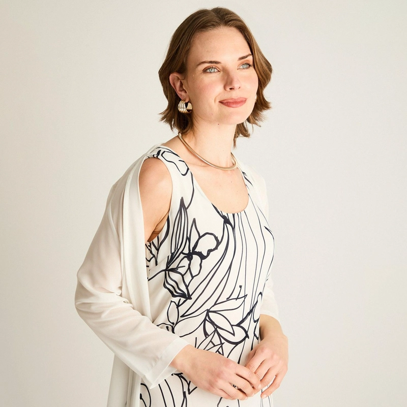 VESTIDO TWIN SET MIDI CRUDO - 3