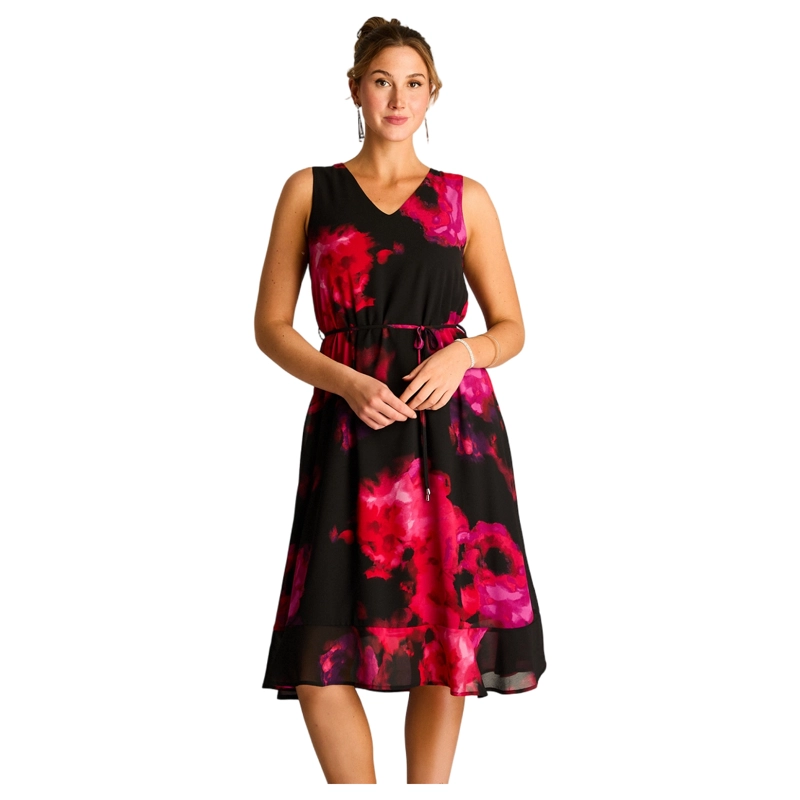 VESTIDO MIDI ESTAMPADO FIESTA FLORAL - 1
