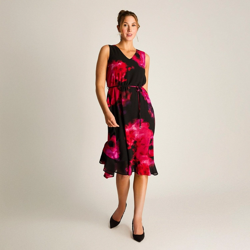 VESTIDO MIDI ESTAMPADO FIESTA FLORAL - 4