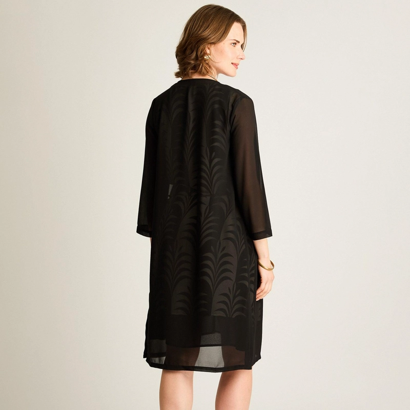 VESTIDO TWIN SET MIDI NEGRO - 2