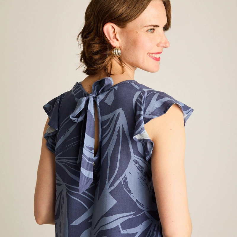 VESTIDO CORTO INDIGO CALCE HOLGADO - 3