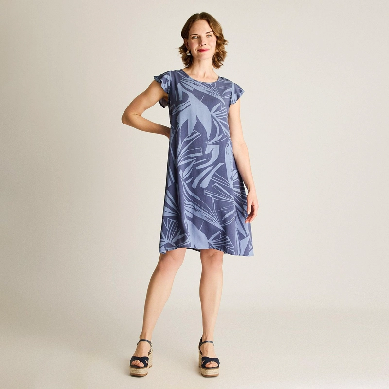 VESTIDO CORTO INDIGO CALCE HOLGADO - 4
