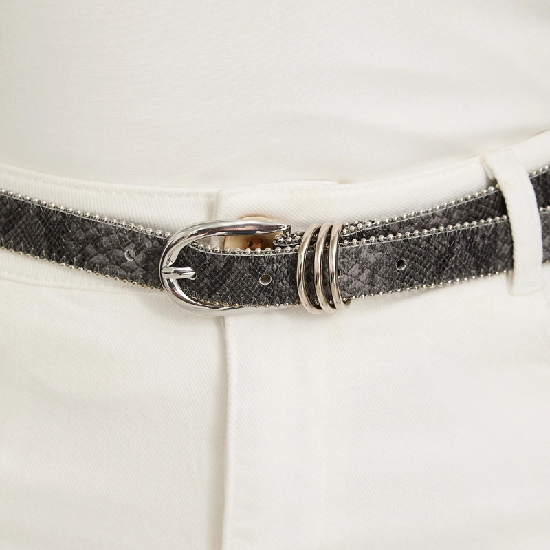 CINTURON ANIMAL PRINT GRIS - 3