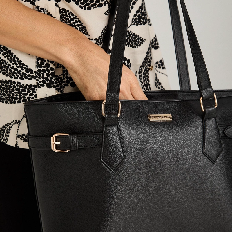CARTERA GRANDE DE PU NEGRO - 3