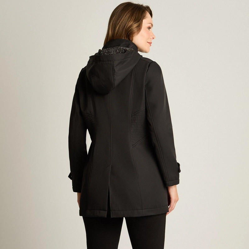 CHAQUETA SOFTSHELL MANGA LARGA CON FORRO NEGRO - 1