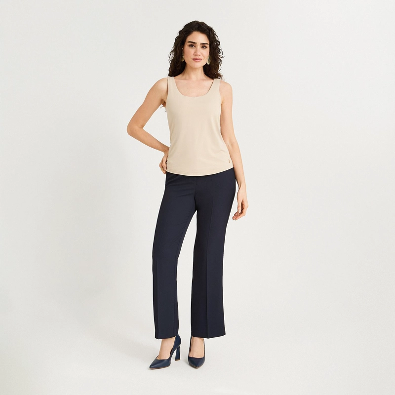 POLERA BASICA SIN MANGAS BEIGE - 4