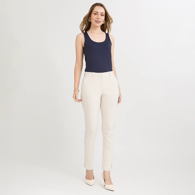 PANTALON FORMAL SLIM BOTON OCULTO ARENA - 4