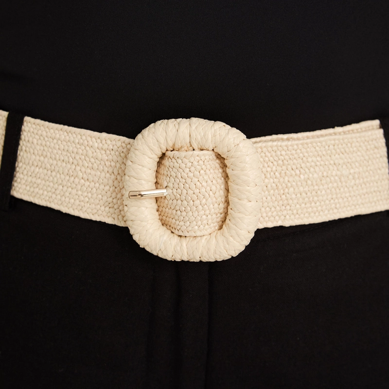CINTURON DE RAFFIA METALIZADO CRUDO - 3