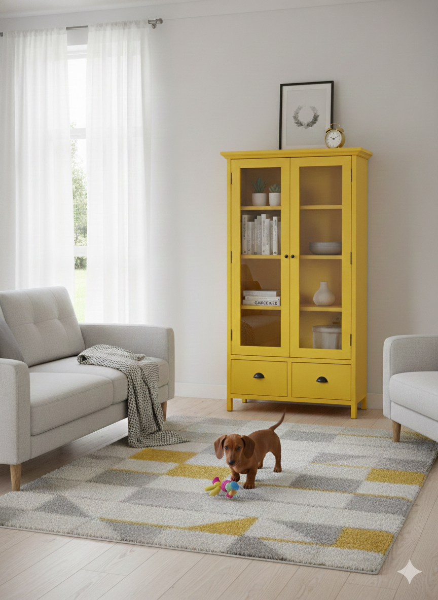 VITRINA MUEBLES NATIVA AMARILLO LINDEROS - 6