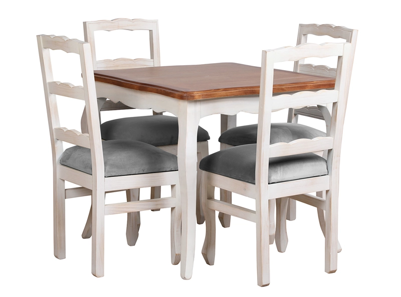 COMEDOR 4 SILLAS NORMANDO 100X100 MUEBLES NATIVA - 3