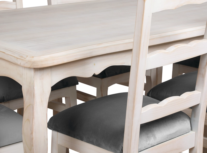 COMEDOR 6 SILLAS NORMANDO 90X160 MUEBLES NATIVA - 2