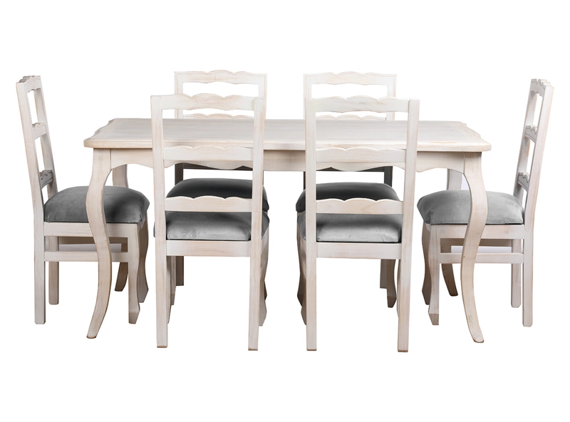 COMEDOR 6 SILLAS NORMANDO 90X160 MUEBLES NATIVA - 5