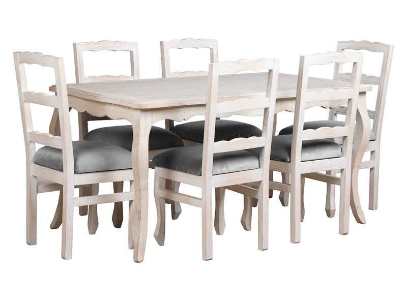 COMEDOR 6 SILLAS NORMANDO 90X160 MUEBLES NATIVA - 6