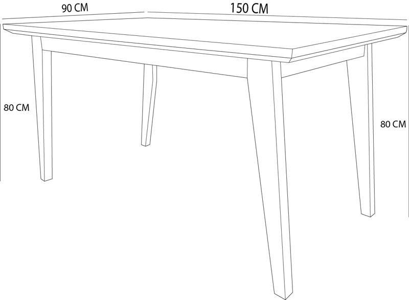 COMEDOR 6 SILLAS VENDETTA EN COLOR NEGRO 90X150 TAPIZ GRIS - 5