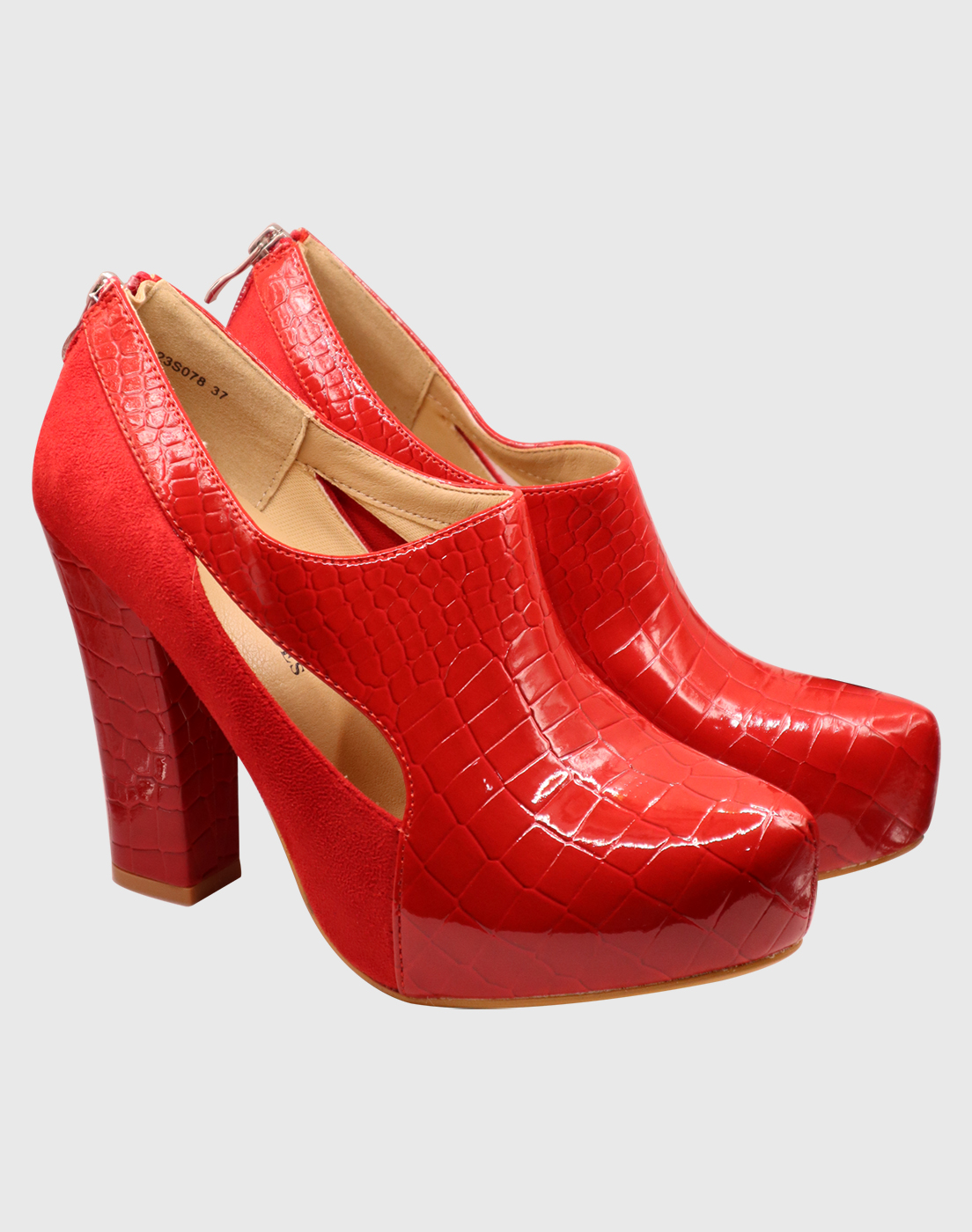 ZAPATO TACO WHO ROJO - 2