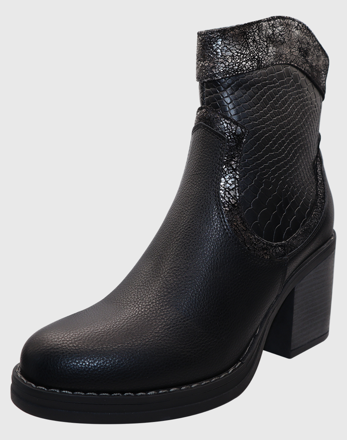 BOTAS MUJER DANICOLLE NEGRO CORTA PRINT - 1