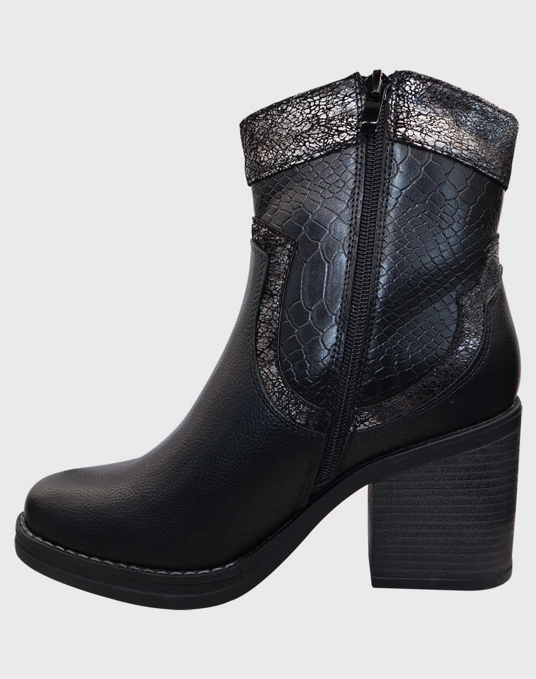 BOTAS MUJER DANICOLLE NEGRO CORTA PRINT - 4
