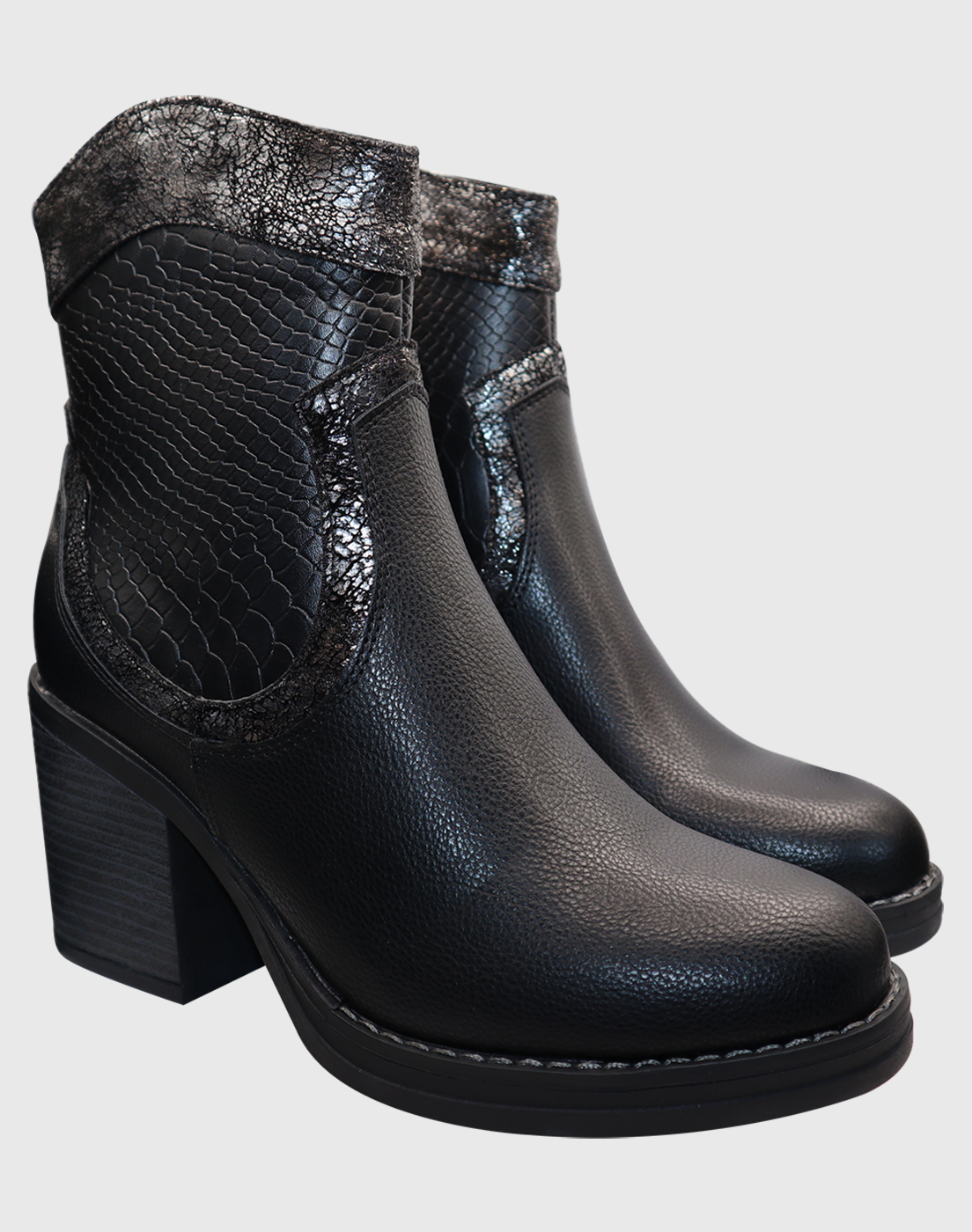 BOTAS MUJER DANICOLLE NEGRO CORTA PRINT - 5