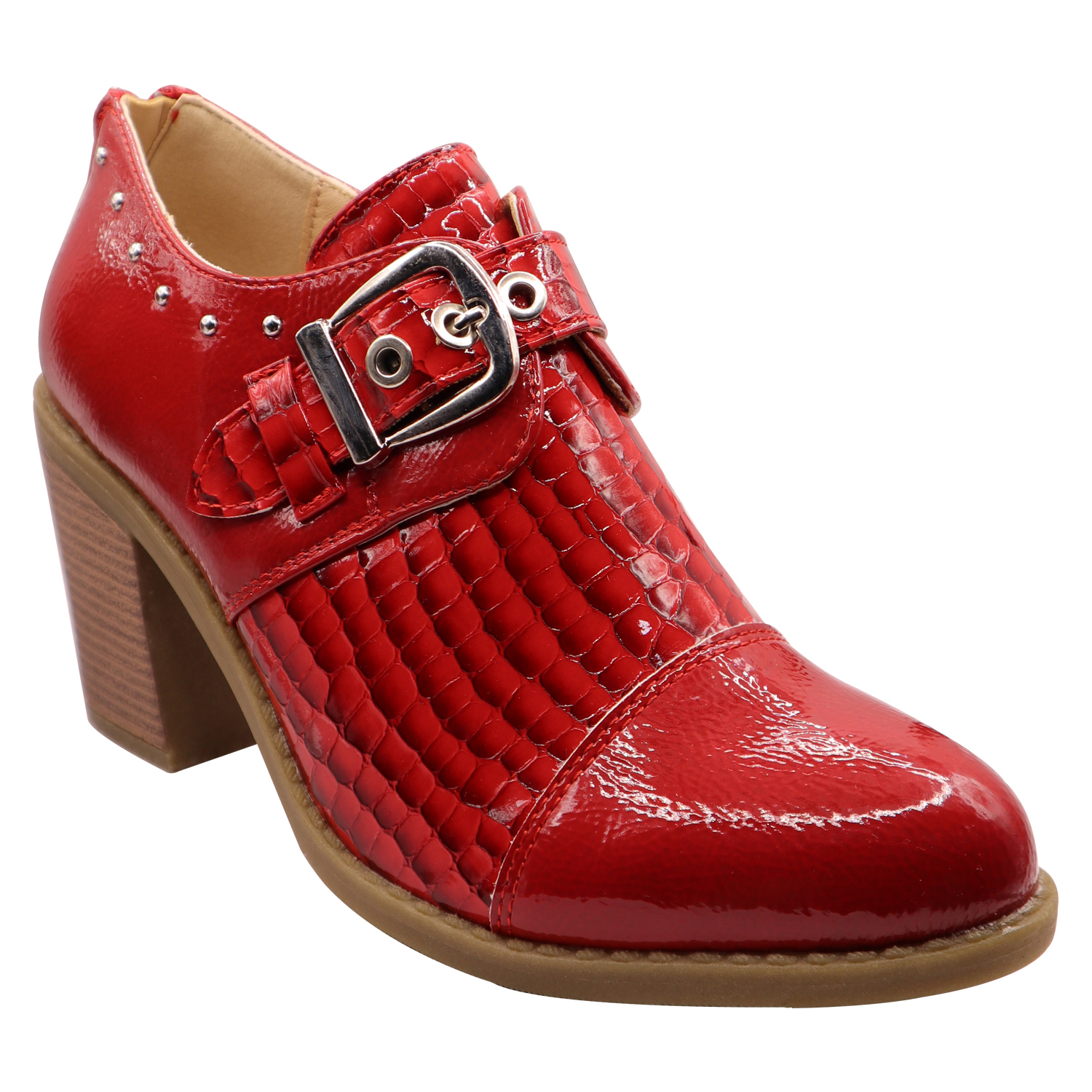BOTIN CORREA HEBILLA ROJO - 1