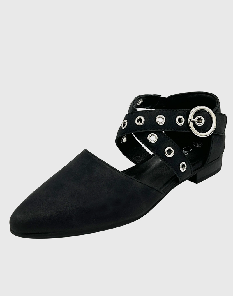 BALLERINAS MUJER DANICOLLE NEGRO DA23033NEGRO PARA PLANA ECOCUERO - 1