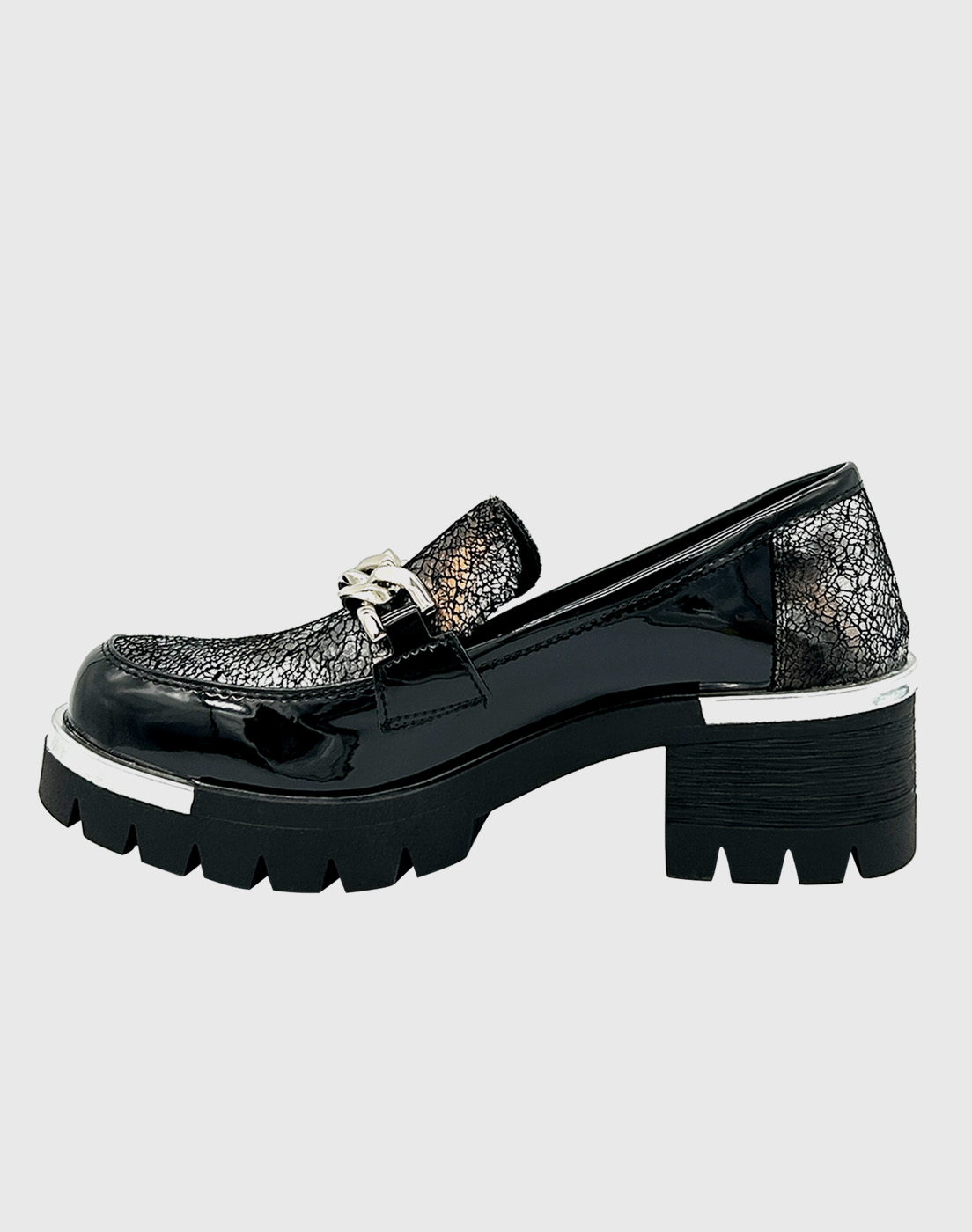 MOCASINES MUJER DANICOLLE NEGRO PARA CON TACO Y CADENA DA24052NEGRO - 2