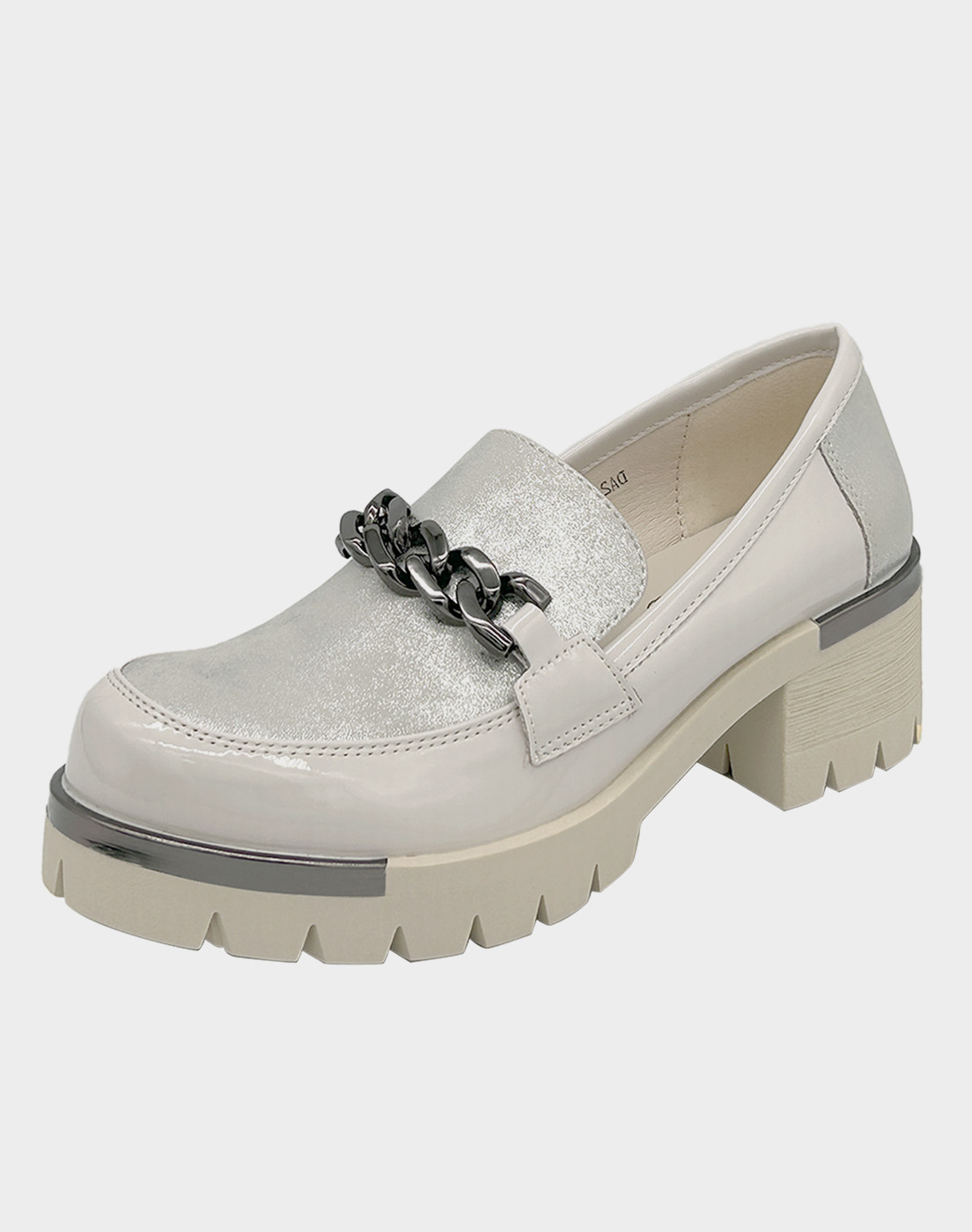 MOCASINES MUJER DANICOLLE PARA CON TACO Y CADENA DA24052BLANCO - 1