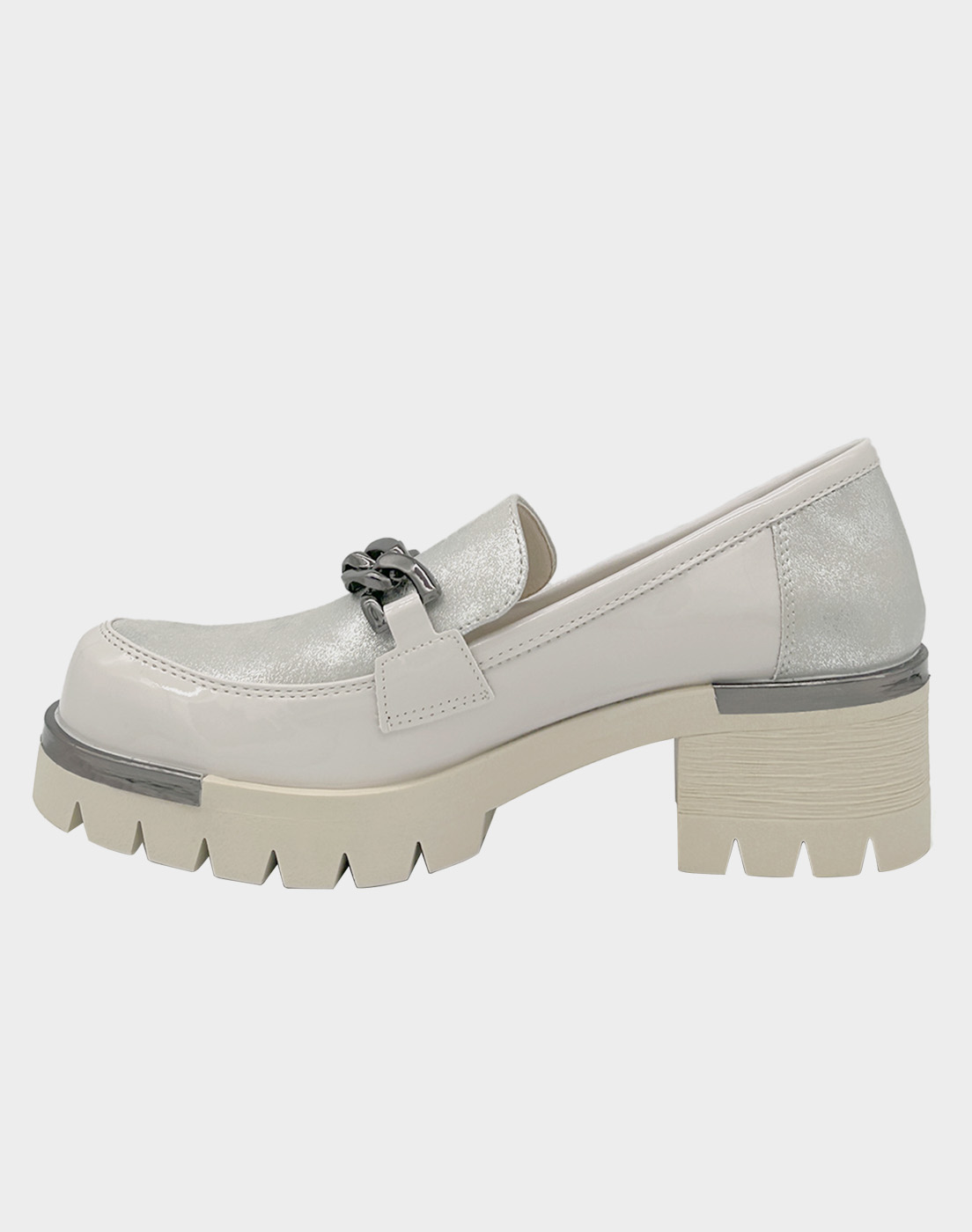 MOCASINES MUJER DANICOLLE PARA CON TACO Y CADENA DA24052BLANCO - 2