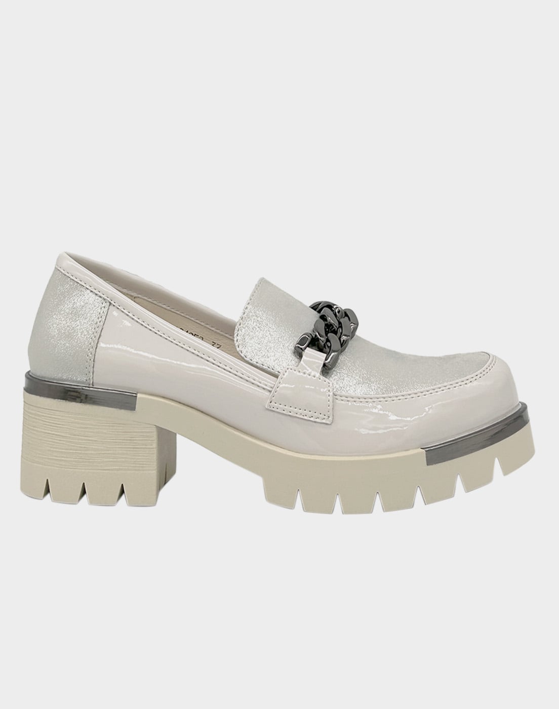 MOCASINES MUJER DANICOLLE PARA CON TACO Y CADENA DA24052BLANCO - 3