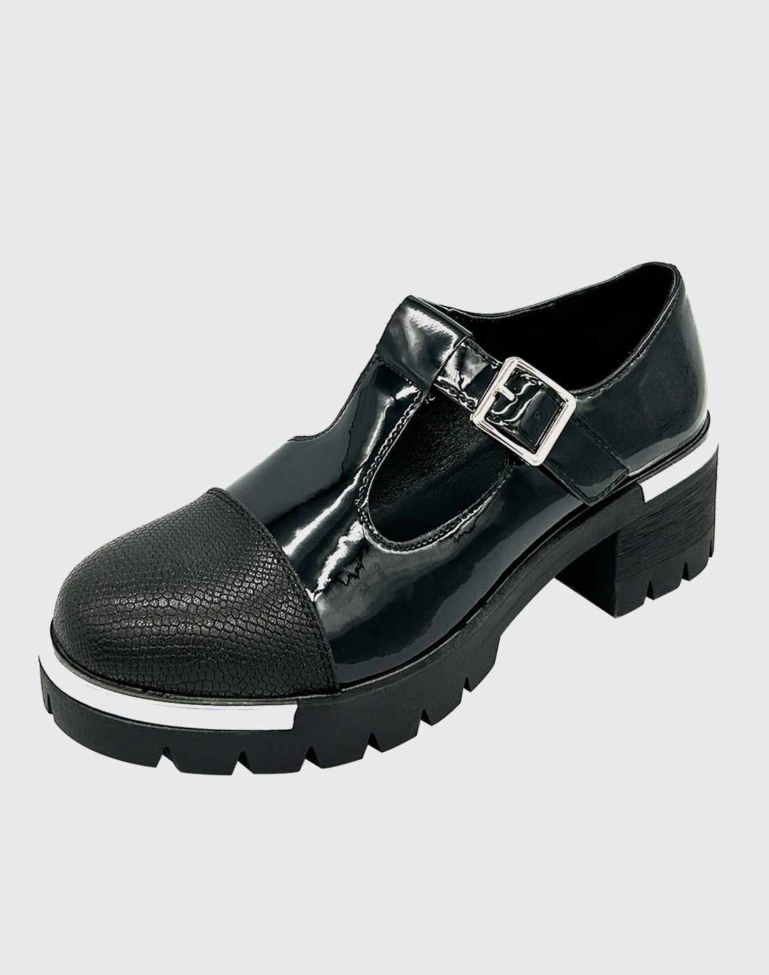 ZAPATO PARA MUJER CON TACO BAJO MARY JANE NEGRO - 1