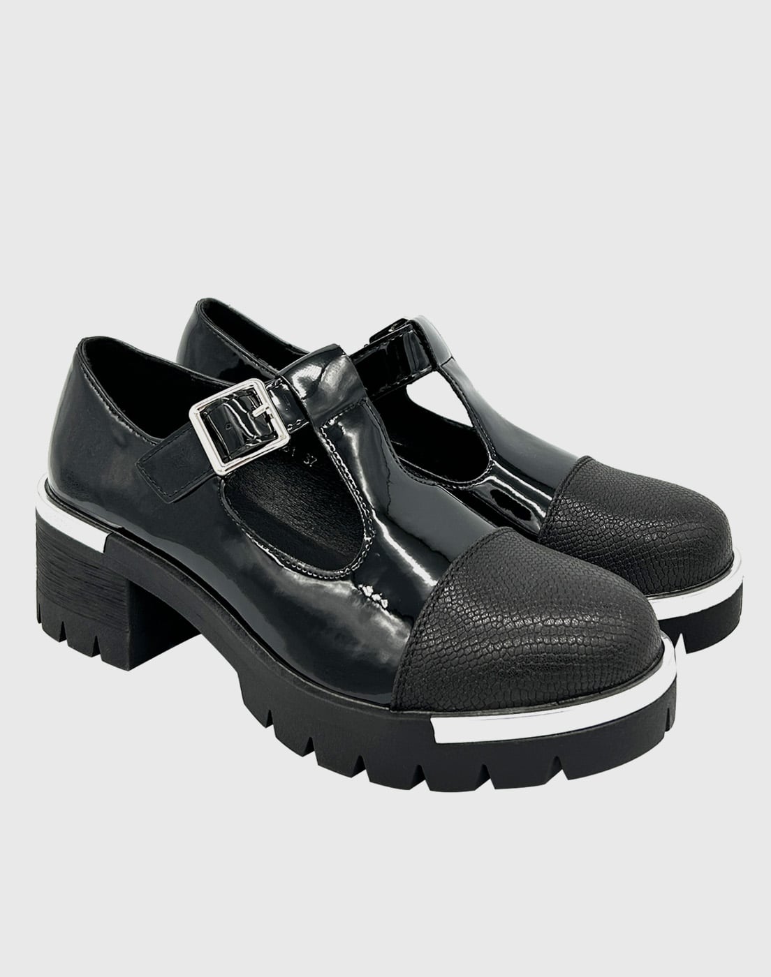 ZAPATO PARA MUJER CON TACO BAJO MARY JANE NEGRO - 3