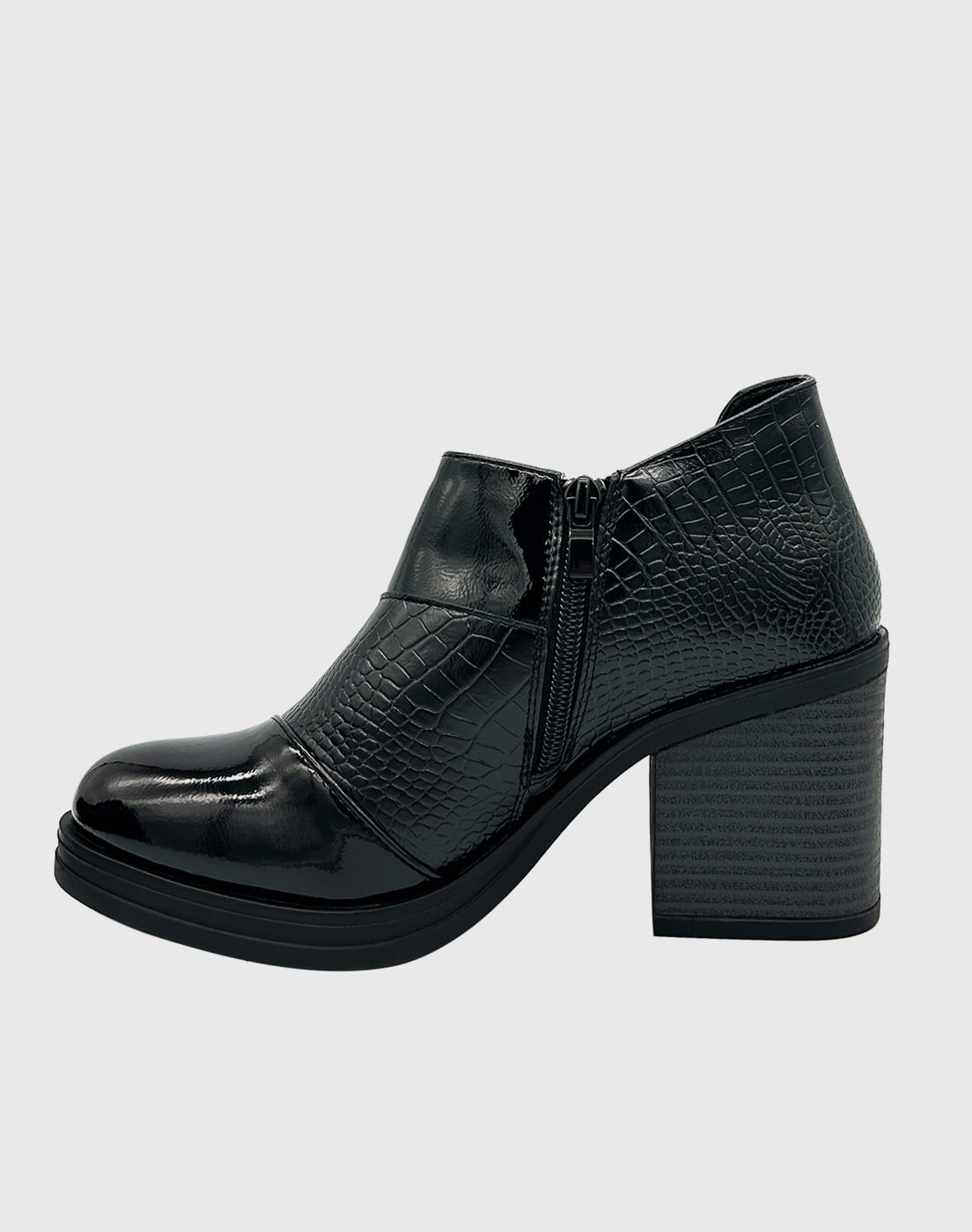 BOTIN PARA MUJER CHAROL CON TACO NEGRO - 2