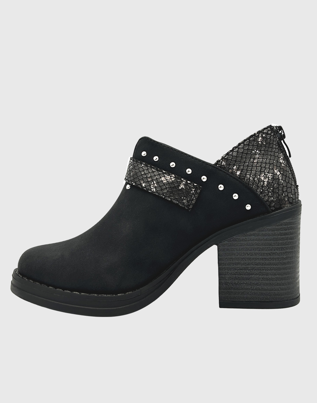 BOTIN PARA MUJER CON TACO Y HEBILLA CAMPERA NEGRO DANICOLLE - 2