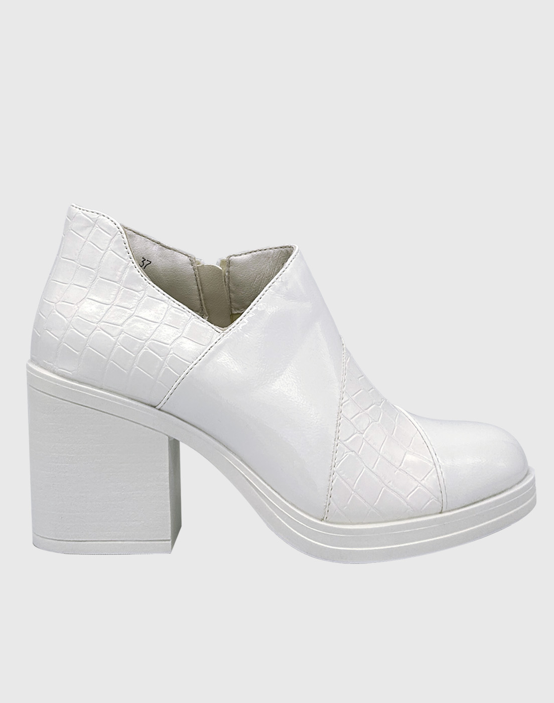 BOTIN PARA MUJER CHAROL CON TACO BLANCO - 4