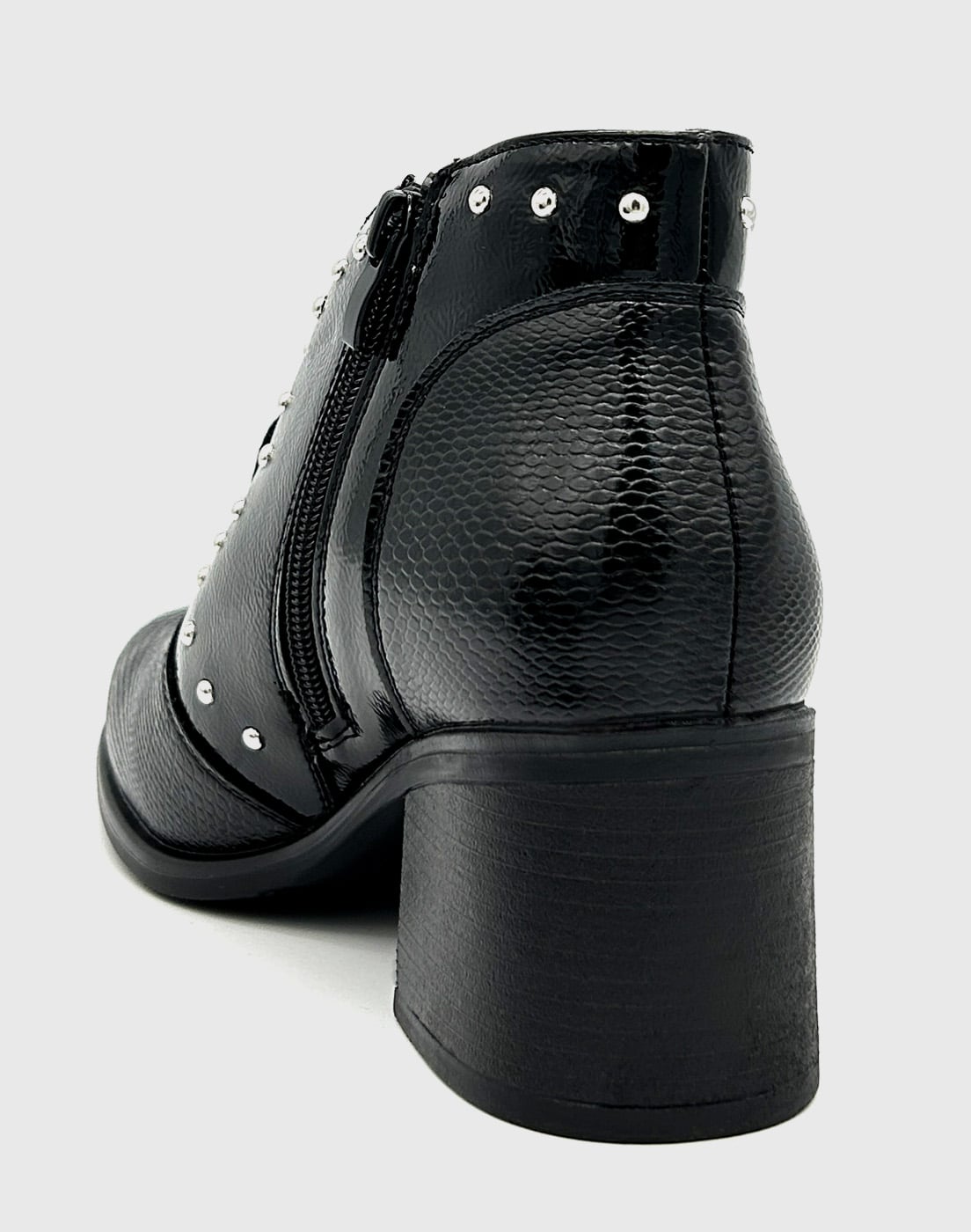 BOTIN PARA MUJER CON TACO MEDIO CHAROL NEGRO - 2
