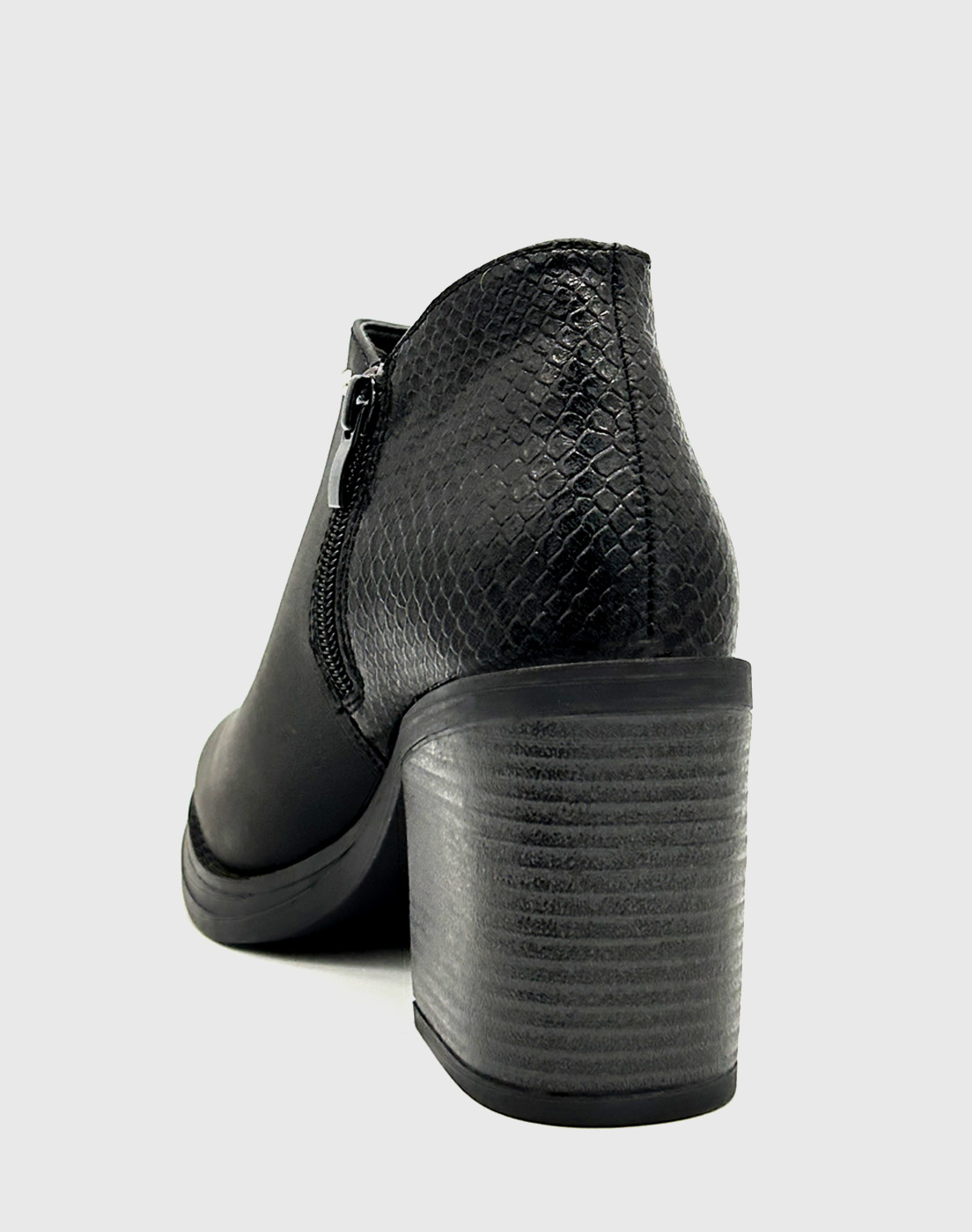 BOTIN PARA MUJER CON TACO CLASICO NEGRO - 4