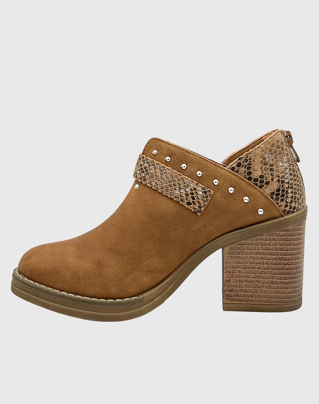 BOTIN PARA MUJER CON TACO Y HEBILLA CAMPERA CAMEL DANICOLLE - 2