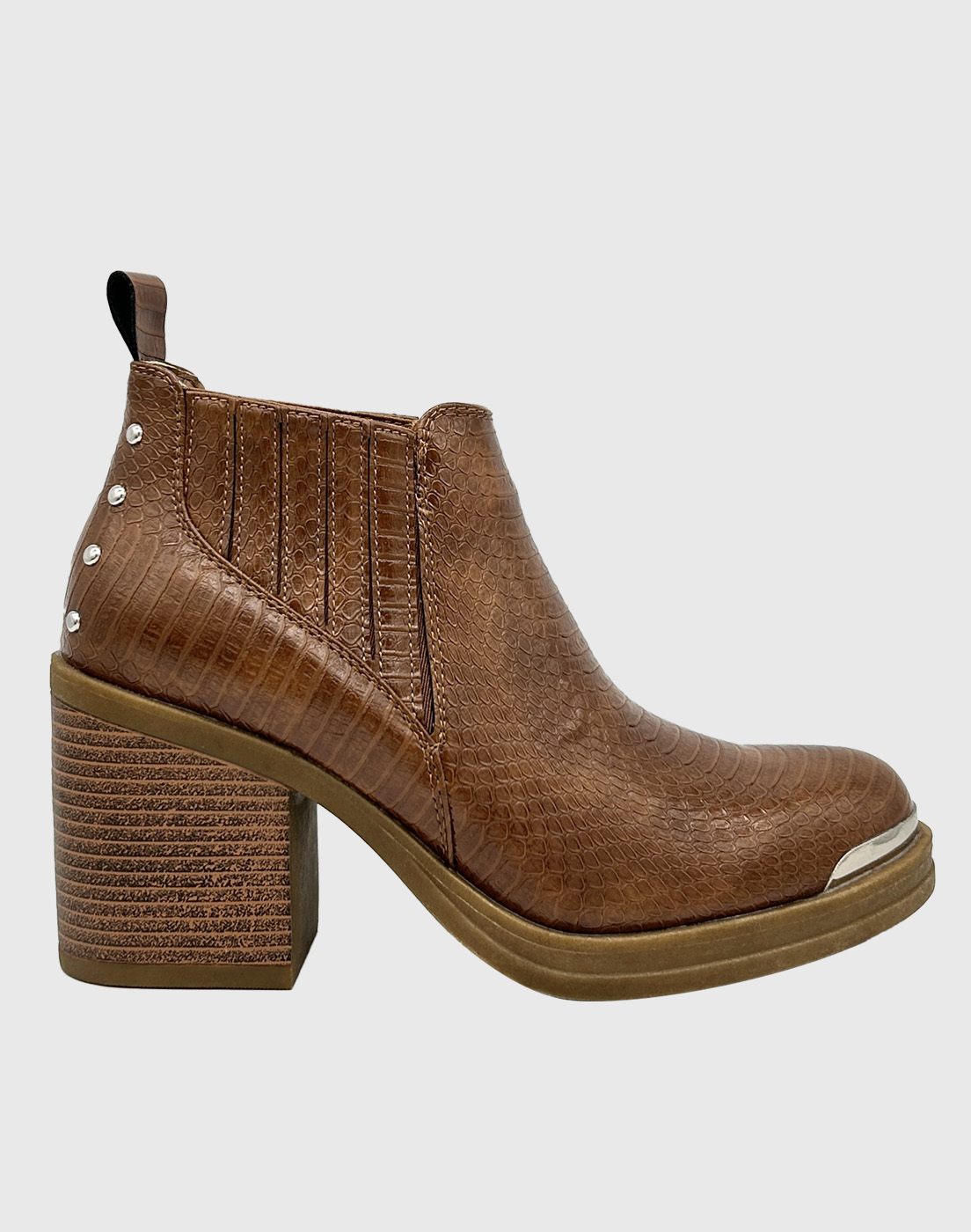 BOTIN PARA MUJER ELASTICADO CON TACO CAFÉ - 2