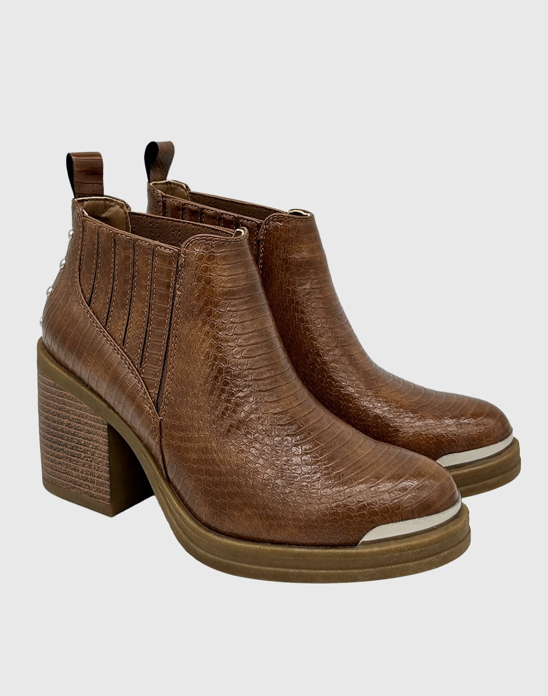 BOTIN PARA MUJER ELASTICADO CON TACO CAFÉ - 3