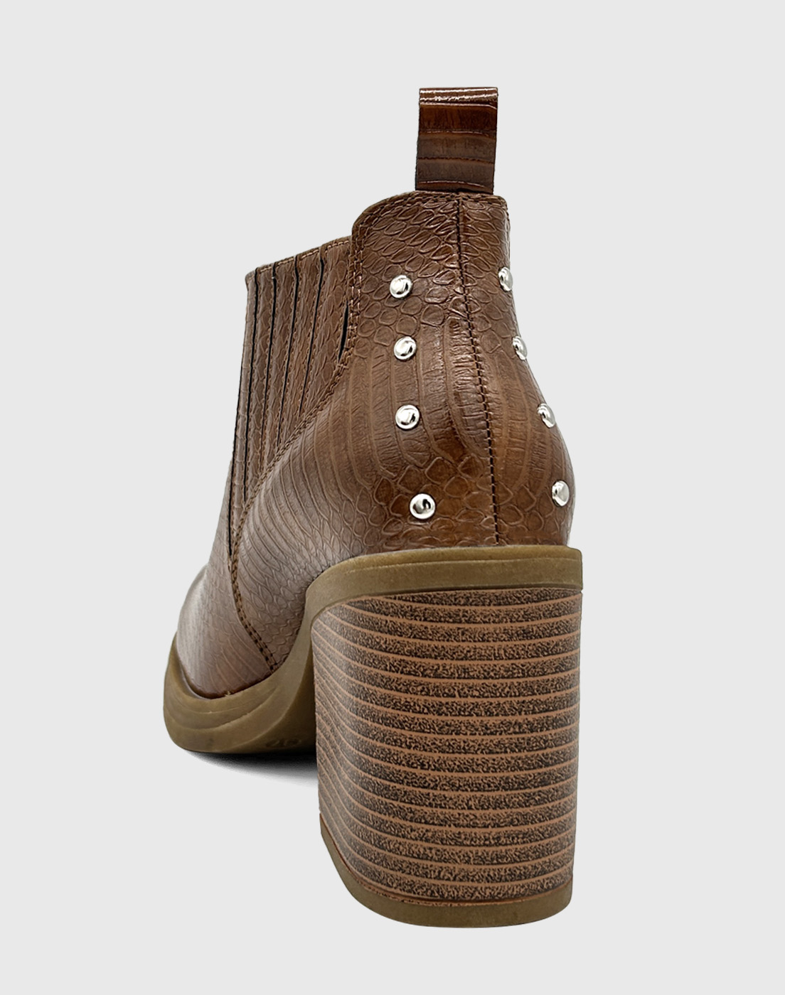 BOTIN PARA MUJER ELASTICADO CON TACO CAFÉ - 5