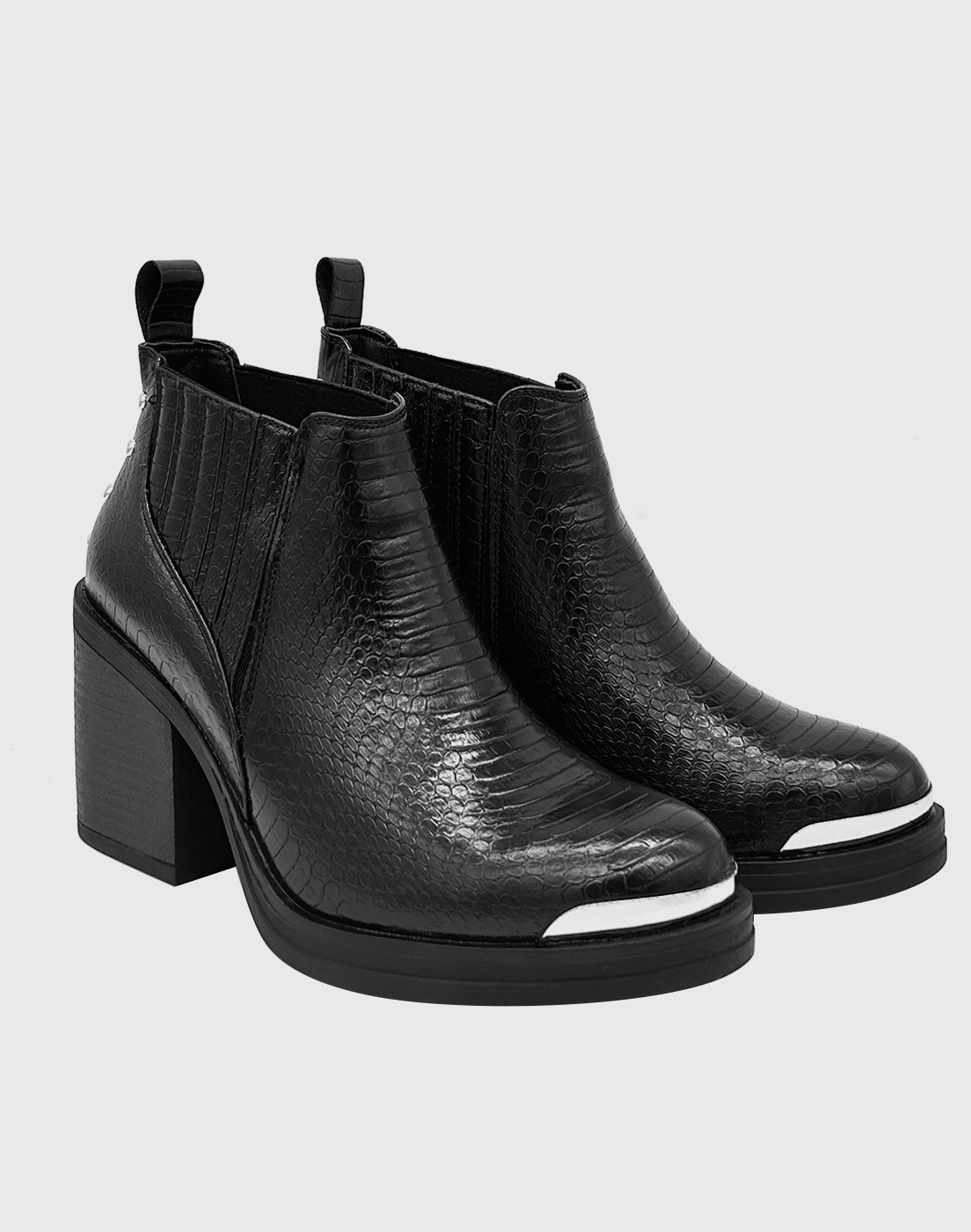 BOTIN PARA MUJER ELASTICADO CON TACO NEGRO - 3