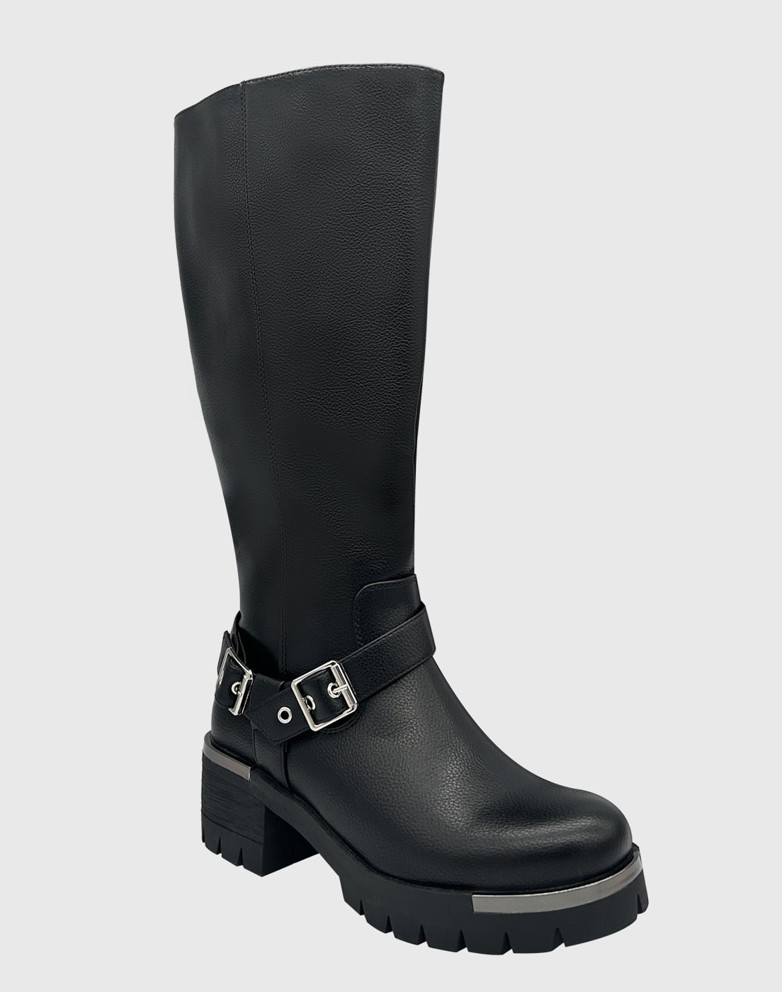 BOTA PARA MUJER, NEGRA BAJO LA RODILLA CORREA CON HEBILLA DANICOLLE - 1