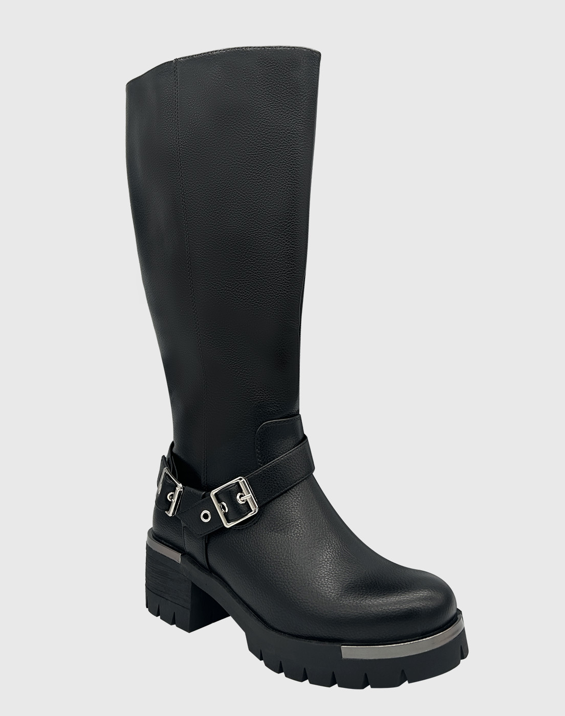 BOTA PARA MUJER, NEGRA BAJO LA RODILLA CORREA CON HEBILLA DANICOLLE - 1